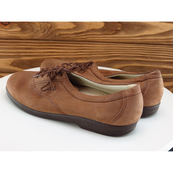 SAS Size 8.5 Oxford‎ Brown Leather Narrow Lace Up Women - Picture 9 of 11